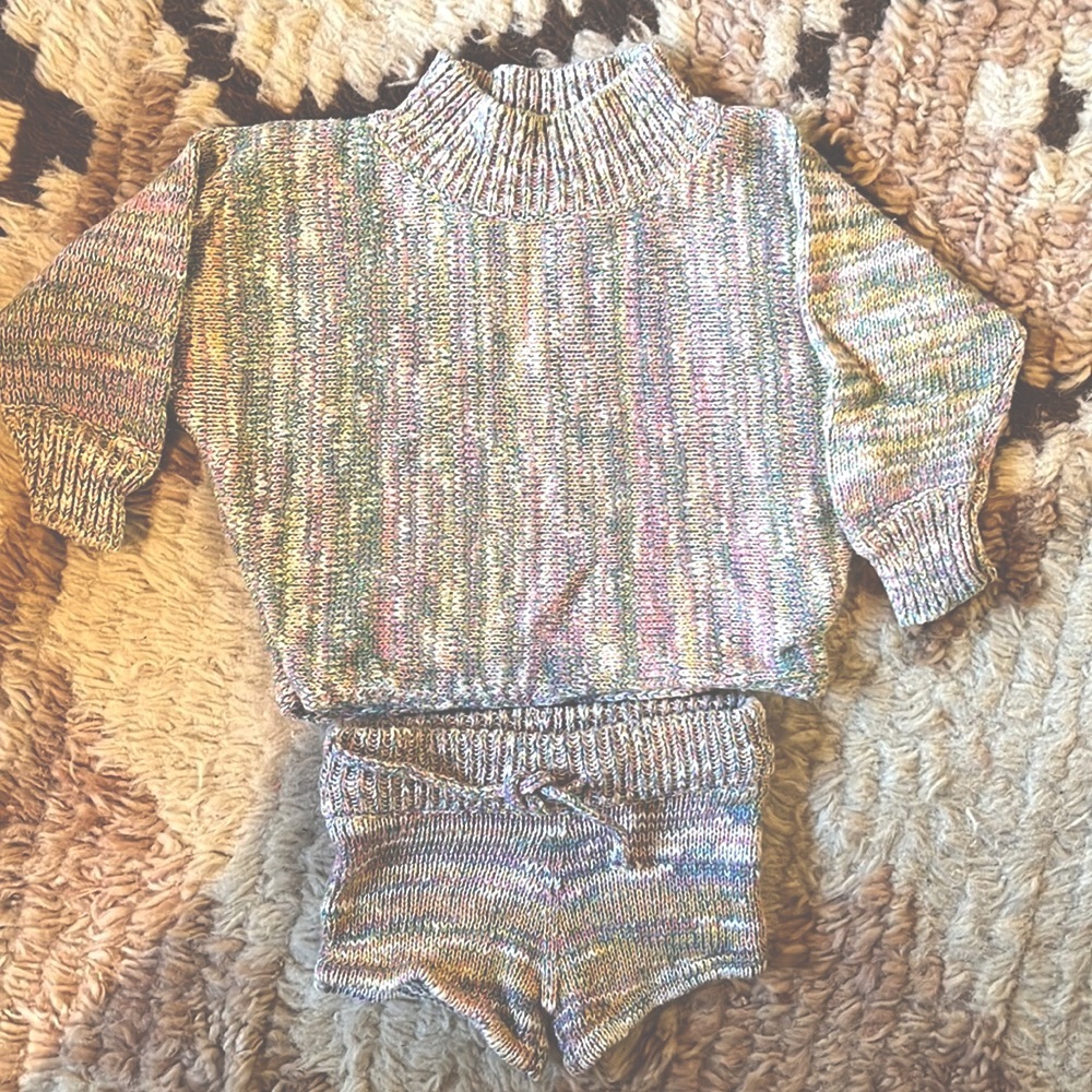 Rainbow knit sweater set from millk BNWT